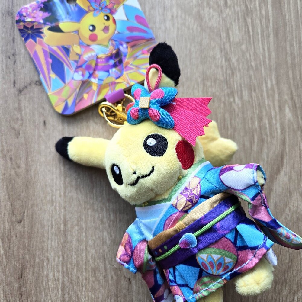 Pokemon Pikachu Plush Kanazawa Kimono Key Chain Pokemon Center Japan